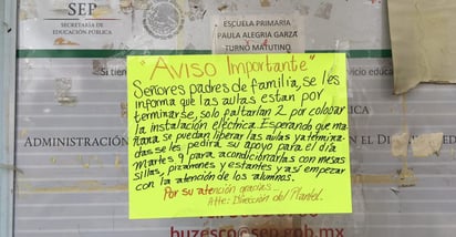 Infraestructura escolar no esta lista para regreso a clases en Oaxaca