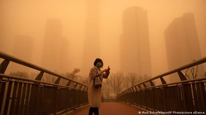 Zona norte de China en alerta por tormentas de arena