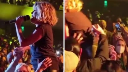 VIDEO: Ilse, integrante de Flans, sufre aparatosa caída durante concierto