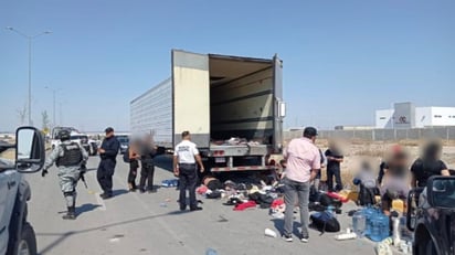 Migrante abandonado en caja de tráiler fallece en Saltillo