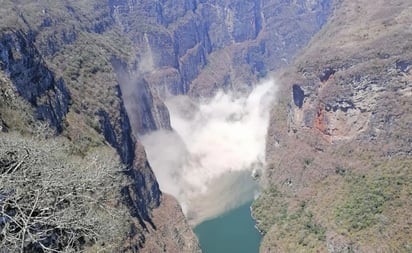 Se registra derrumbe en pared del Cañón del Sumidero