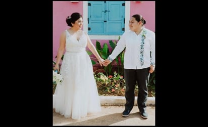 Elia y Viri, primer matrimonio igualitario de Conkal, Yucatán