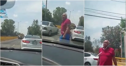 VIDEO: Conductor agrede a familia en plena avenida Churubusco