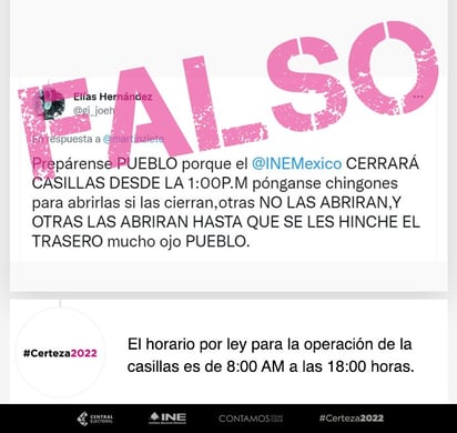 INE alerta sobre noticias falsas