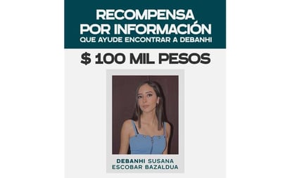 Ofrecen recompensa a quien brinde información sobre Debanhi