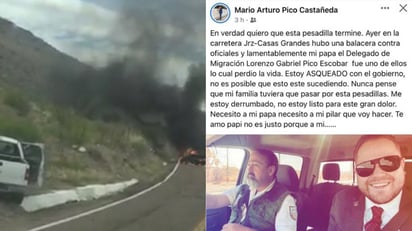 Reportan muerte del delegado de Migración en Chihuahua