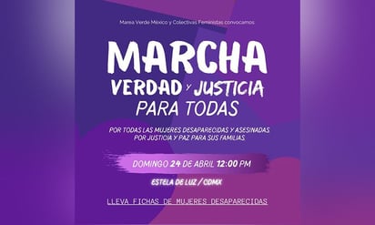 Colectivo femenino invita a una marcha para exigir justicia para Debanhi hoy domingo 