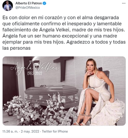 Luchador Alberto del Río está de luto tras la muerte de la madre de sus hijos