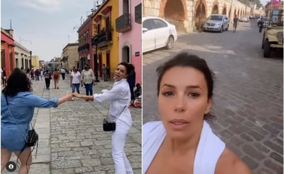 Eva Longoria disfruta del andador turístico de Oaxaca