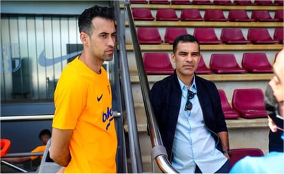 Rafa Márquez sorprendió a Xavi en entrenamiento del Barcelona