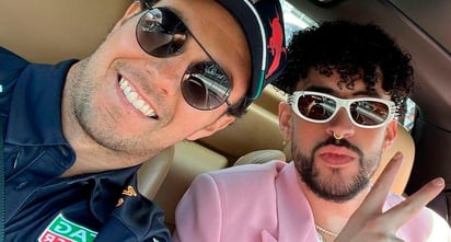 Bad Bunny y 'Checo' Pérez, juntos en el Gran Premio de Miami