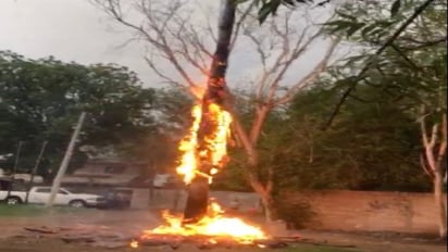 Tormenta eléctrica causa incendio en Piedras Negras