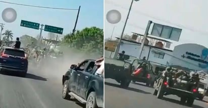 VIDEO: Comando armado persigue a convoy militar en Nueva Italia, Michoacán