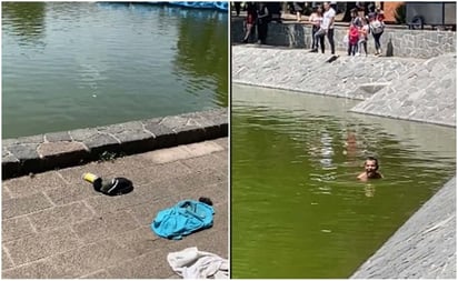 Hombre se lanza al lago de Chapultepec y se ríe como el 'Joker'