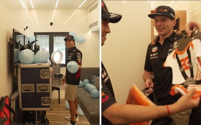 Red Bull le hizo un baby shower a Checo Pérez