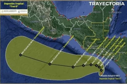 Prevén que depresión tropical Tres-E dé origen a 'Celia'