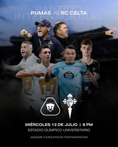 Pumas enfrentará al Celta de Vigo 