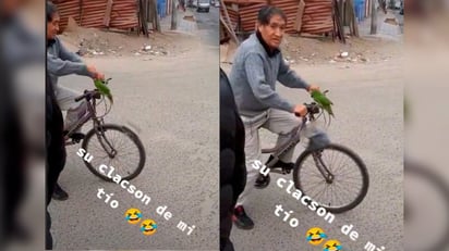 Video: señor se hace viral por usar su perico como claxon