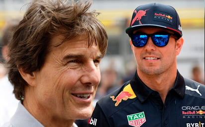 Tom Cruise felicitó a papá de Checo Pérez en Silverstone y los memes se desataron