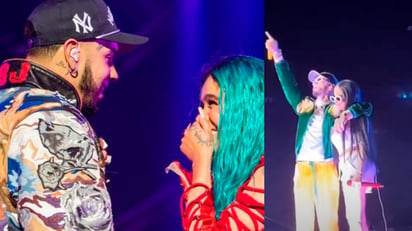 Le gritan 'KarolG' a Yailin en pleno concierto de Anuel