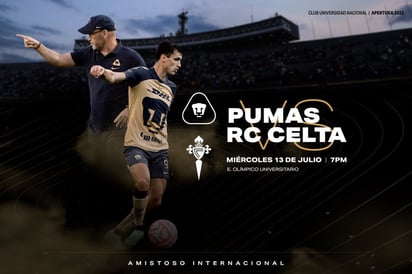 Pumas y Celta de Vigo se cruzan en duelo amistoso