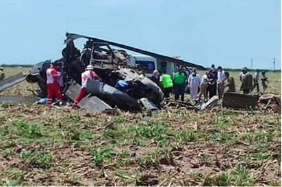 Cae helicóptero de la Marina en Los Mochis, Sinaloa; hay 9 muertos