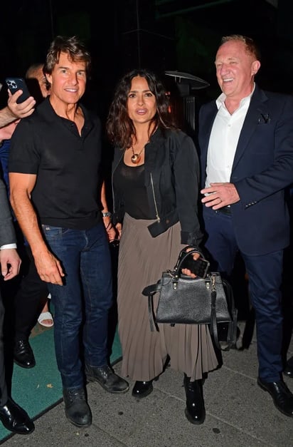 Salma Hayek y Tom Cruise se van de cena en Londres