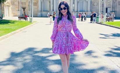 Cynthia Rodríguez fabulosa con vestido fast fashion de 900 pesos