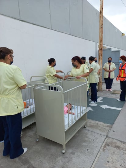 PC y Guardería del IMMS realizan simulacro de incendio