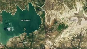 NASA revela imágenes de la sequía en Cerro Prieto, Nuevo León