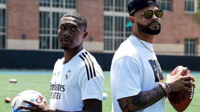 Real Madrid 'entrena' con Dallas Cowboys, previo a su juego contra el América