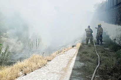 Sofocan fuego en arroyo de Frontera: Bomberos sofocan incendió en arroyo de Ciudad Frontera