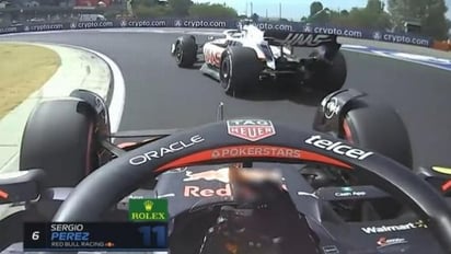 'Checo' Pérez dejó seña obscena a Mick Schumacher durante práctica