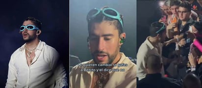 Bad Bunny rechaza intercambiar lentes con fan y lo tunden en redes sociales