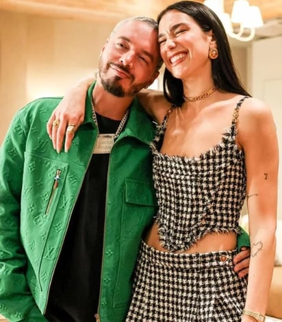 Dua Lipa piropeó a J Balvin después de presentarse en un escenario al sur de Europa