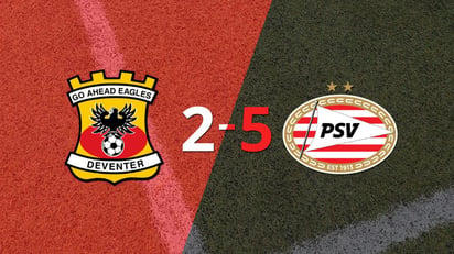 PSV da goleada a Go Ahead Eagles