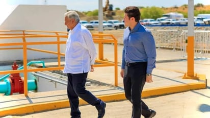 AMLO y Samuel García supervisan acueducto Cuchillo II