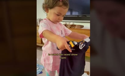 VIDEO Micaela la pequeña fanática de Checo Pérez y Max Verstappen que se volvió viral en TikTok