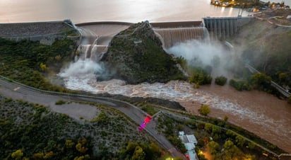 Presa Las Vírgenes vierte 232 metros cúbicos por segundo