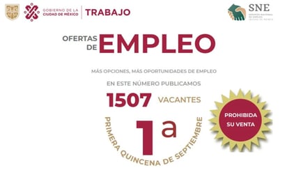 ¿Buscas trabajo? Ofrece la CDMX mil 507 vacantes en su periódico Ofertas de Empleo