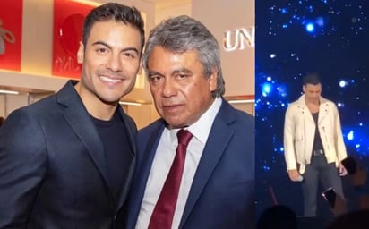 Carlos Rivera llora en pleno concierto al recordar a su papá