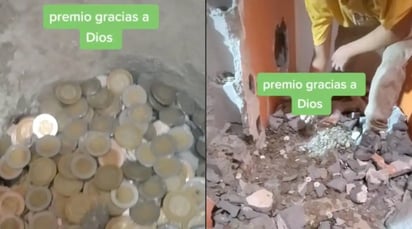 “Premio gracias a Dios” albañiles encuentran un tesoro