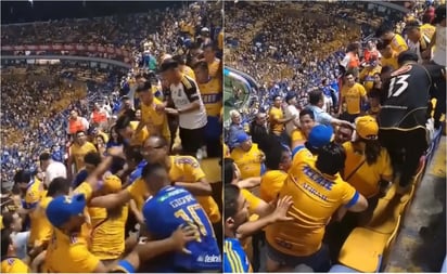 VIDEO: Pelea entre aficionados de Tigres tras la derrota ante León