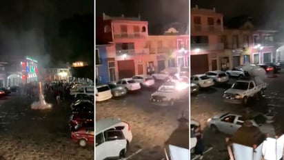 Pirotecnia estalla en una patrulla municipal en Veracruz