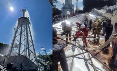 Colapsa tanque de agua elevado en San Martín Texmelucan, Puebla; reportan dos muertos