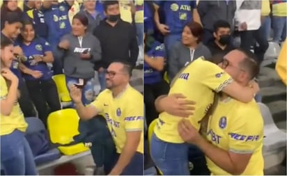 VIDEO: Pareja americanista se compromete en la victoria ante Chivas