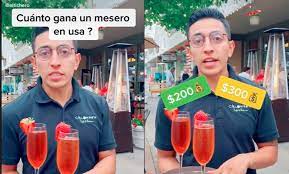 Mesero mexicano revela cuánto gana por noche en EU