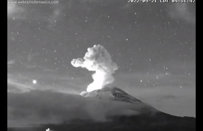 VIDEO: Captan explosión en el volcán Popocatépetl