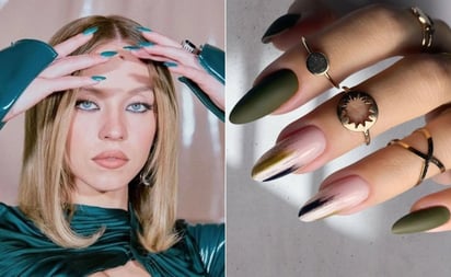 Ideas de uñas verdes para presumir tus manos en otoño