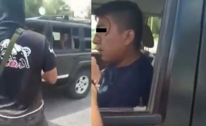 Sicarios de CN interceptan a militar junto con su familia y le pintan el rostro